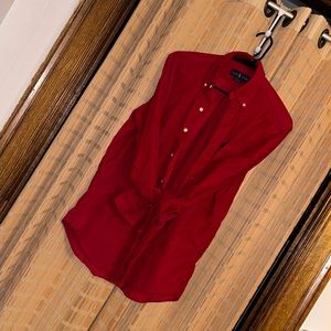 Ralph Lauren Red Corduroy Button Down Shirt